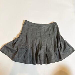 Classic Black and White Pleated Skirt